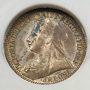 Silver 1895 Great Britain Maundy 2 Pence | NGC MS64 - Picture 1 of 3