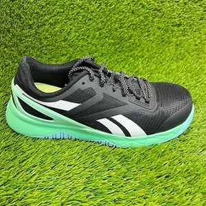 Reebok Nanoflex TR Womens Size 10W Black Green Composite Toe Work Shoes Sneakers - Picture 1 of 10