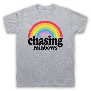 CHASING RAINBOWS UNOFFICIAL BRITPOP LEGENDS SLOGAN MENS & WOMENS T-SHIRT - Picture 1 of 23