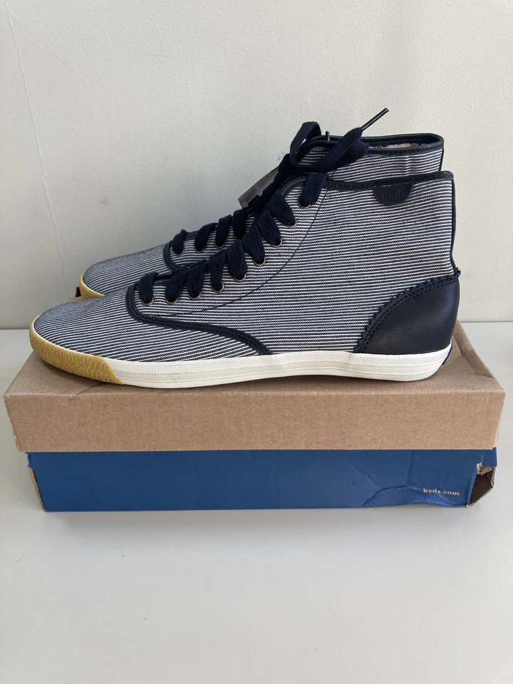 Keds Womens Canvas Fabric Top Trainers High Top Black/White Stripes UK 7.5 EU 41 - Image 1 of 4