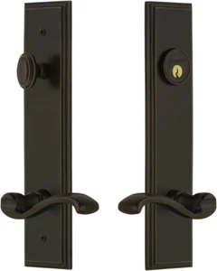 Grandeur Hardware 841498 Carre' Tall Plate Complete Entry Set Portofino Lever - Picture 1 of 4