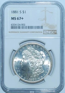1881 S NGC MS67+ Morgan Silver Dollar - Picture 1 of 2