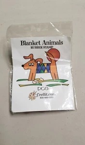 Blanket Animals Unmounted Rubber Stamp DOG, Cre8it.com - NEW - Picture 1 of 2