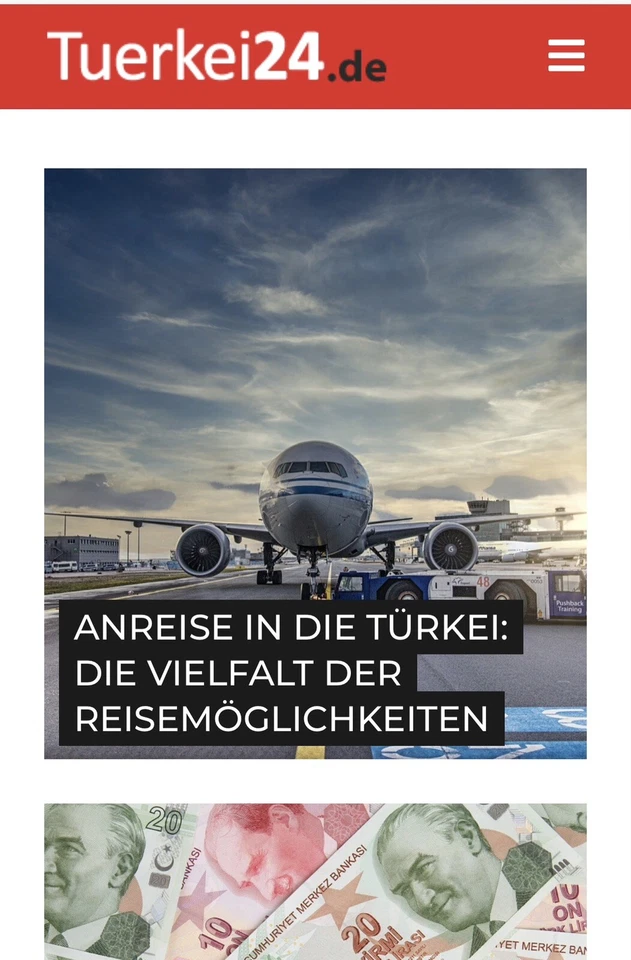 Webprojekt: Tuerkei24.de mit vielen Inhalten und Traffic - Bild 1 von 1