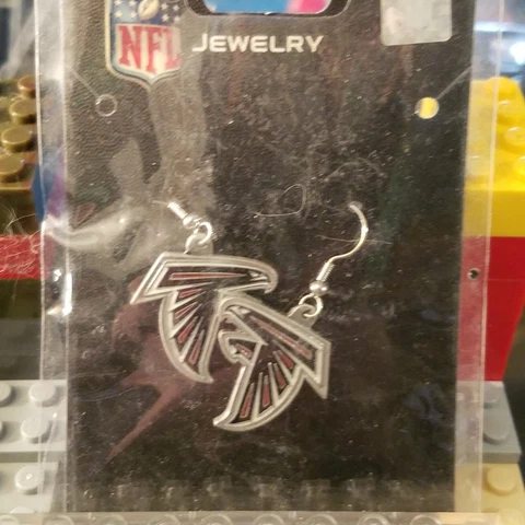 Atlanta Falcons dangley earrings! Brand new in the package! Cover