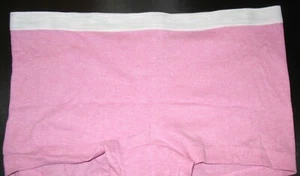 HANES - NEW - L / SIZE 7- PINK - COTTON BLEND - BOY SHORTS PANTY - Picture 1 of 3