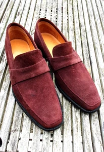 Mulberry Suede Slip-on Loafers with Wooden Shoe Trees - 7½ - Made in England - Picture 1 of 7