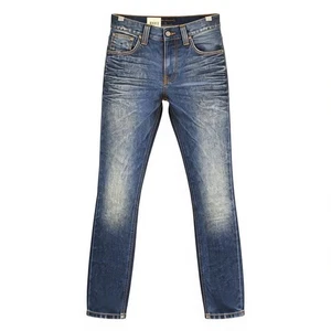 NUDIE JEANS Grim Tim Men's W28/L32 Coated Used Black Slim Straight Denim * - Picture 1 of 10