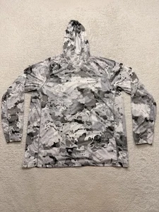 Simms Solarflex Veil Camo Gray Pullover Lightweight Fishing Hoody Shirt Mens XL - Picture 1 of 10