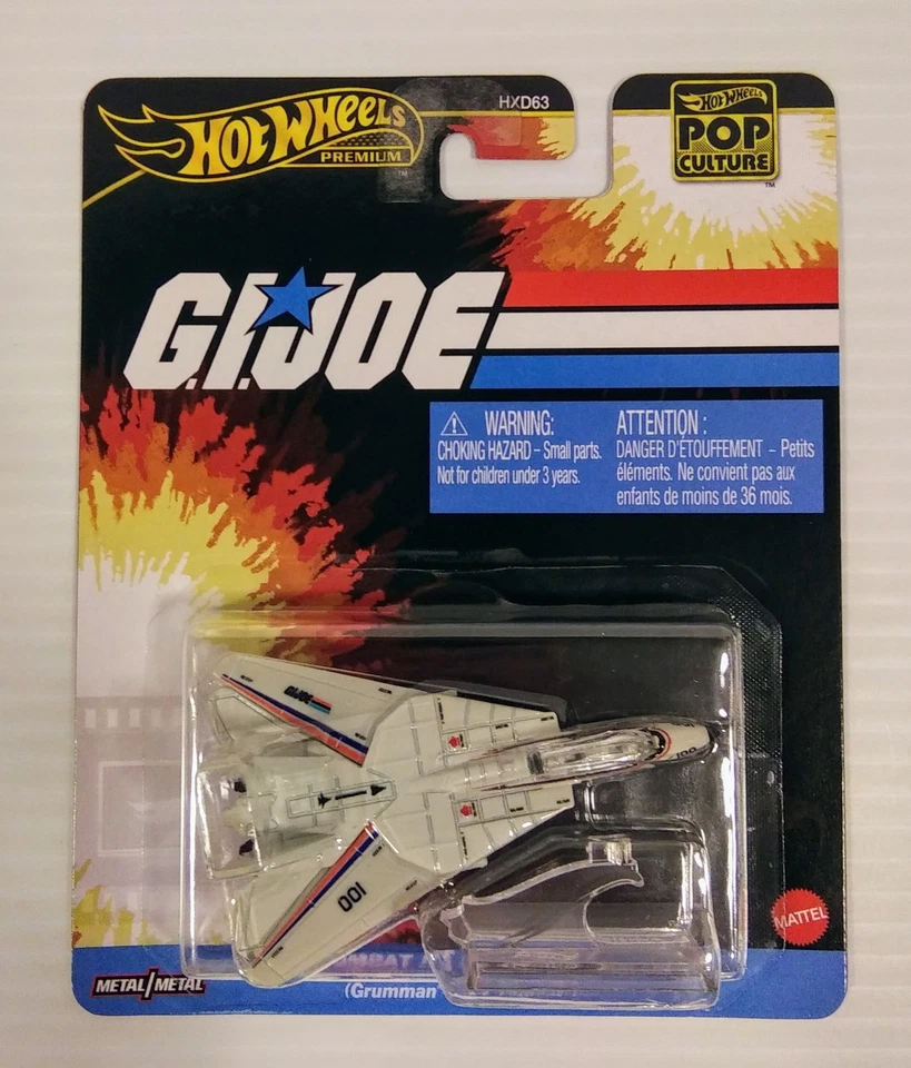 Hot Wheels JBL77 G.I. JOE COMBAT JET SKYSTRIKER Grumman F-14 Tomcat 1 64