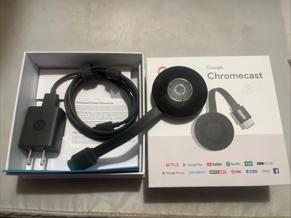 Google Chromecast 2nd Gen  (NC2-6A5) 1080p Portable Media Streamer + Accessories - Image 1 of 1