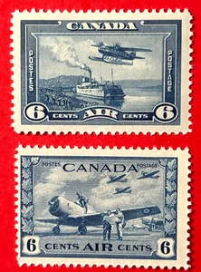 CANADA Sc#C6-C7 1938 Steamer & Monoplane Mint NH OG VF/XF (GB-221) - Picture 1 of 3