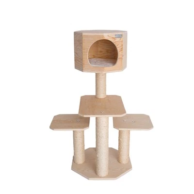 Armarkat Modelo Premium S4203 Pino Escocés, Árbol Gato Madera Maciza, 46" Alto Foto 1 de 2