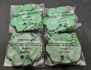 Lot Of 4 NEW Guinness St. Patrick’s Green Shamrock Bead Necklace - Picture 1 of 6