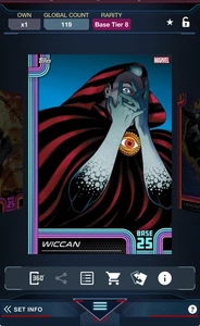 Topps Marvel Collect 2025 Base Series 1 Rainbow Tier 8 - Wiccan 750cc - Picture 1 of 2