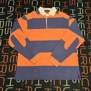 Vintage Polo Ralph Lauren Rugby Shirt XL Tall gestreift 100% Baumwolle Kanye West Preppy - Bild 1 von 5