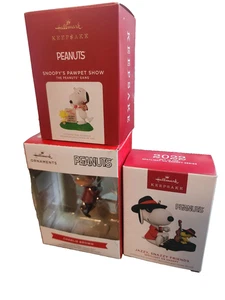 3 x Hallmark Snoopy Pawpet Show, Jazzy Snazzy Friends & Charlie Brown Xmas Tree - Picture 1 of 9