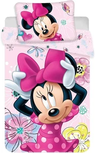 Disney Baby Minnie Mouse Cot Bedding Set 135cm x 100cm / Pillowcase 60cm x 40cm - Picture 1 of 3