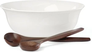 Lenox Profile Salad Bowl & Server Set, 12.37", White - Picture 1 of 2