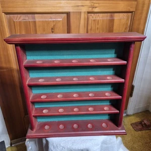 Golfball Vitrine Wandregal Schrank, OHNE Tür, 25 Kugeln Mahagoni Grün Velt - Bild 1 von 22