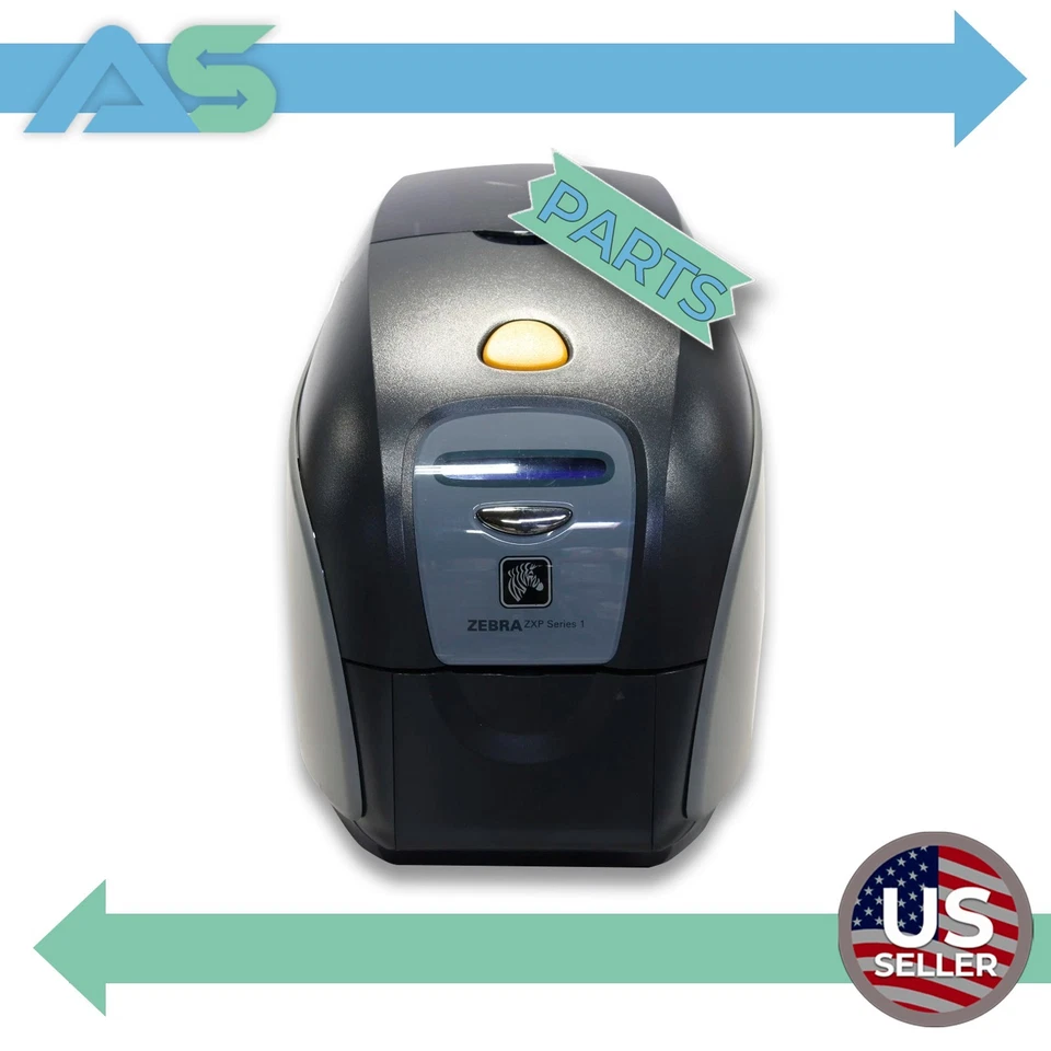 Zebra ZXP Series 1 Z11-000C0000US00 Single Side ID Card USB/RJ-45 Printer |AS-IS - Image 1 of 4