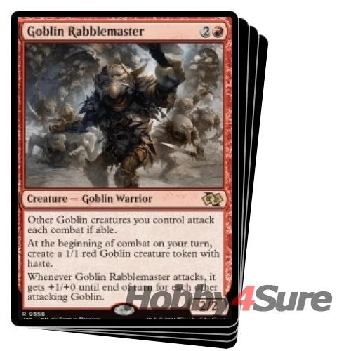 Goblin Rabblemaster X4 M/NM Magic: The Gathering MTG Foundations Jumpstart - Image 1 of 1