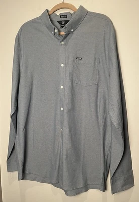 Volcom Men’s Curwin Woven Shirt – XXL Modern Fit – Long Sleeve Light Blue NWT - Image 1 of 4
