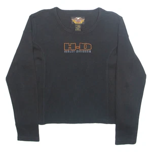 HARLEY DAVIDSON Womens Sweatshirt Black XL - Picture 1 of 6