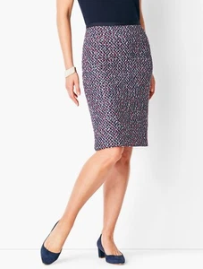 Talbots Skirt Womens Size 12 Tweed Blue Pencil Straight Business - Picture 1 of 13