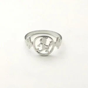 NEW ICP hatchetman Electrocardiogram twiztid ring stainless steel charm 7/8/9/10 - Picture 1 of 12