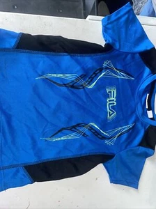 Boys FILA Size 5 Blue Tshirt  - Picture 1 of 1