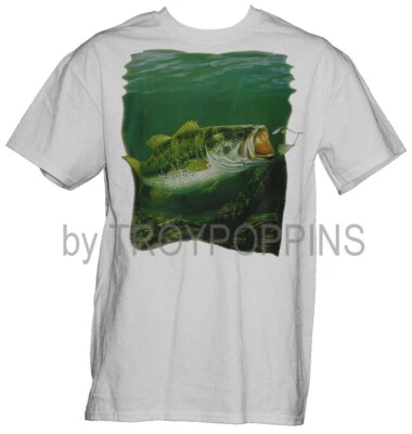 CAMISETA IMPRESA GRÁFICA 1-GOING FOR A SPIN BASS EQUIPO DE PESCA CON MOSCA CAPTURA Y LIBERACIÓN Foto 1 de 2