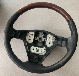 04-08 CADILLAC SRX LEATHER WOODGRAIN STEERING WHEEL BB06815 USED OEM - Picture 1 of 9