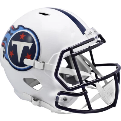 Casco de fútbol americano réplica tamaño completo velocidad retroceso Tennessee Titans 1999-17 Foto 1 de 4