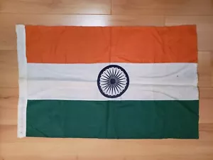 INDIA VINTAGE SEWN NAUTICAL FLAG 28"x17" - Picture 1 of 5