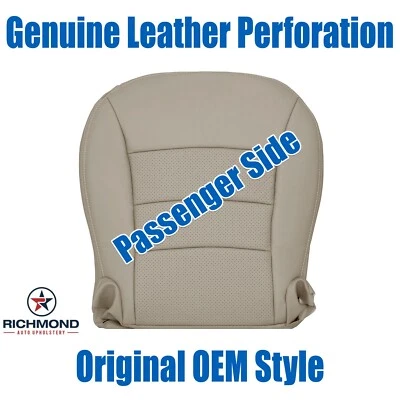 2005-2013 Chevy Corvette -Passenger Side Bottom GENUINE Leather Seat Cover Tan - Imagem 1 de 4