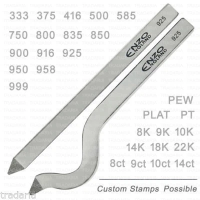 ENZO ENGLAND SILVER GOLD PLATINUM PALLADIUM PRECIOUS METAL CARAT KARAT STAMP MARKING PUNCH