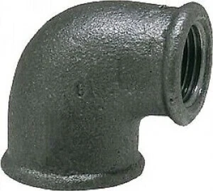 Black Reduced Angle 90 Degrees with Internal Thread - Picture 1 of 1