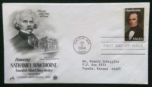Scott 2047 FDC Nathaniel Hawthorne Literary Arts Art Craft PCS Cache ADDRESSED - Picture 1 of 3