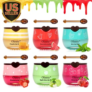 6 PCS Bee Lip Balm Honey Pot, Fruity Lip Sleeping Mask,Hydrating Prevention Dry - Picture 1 of 7