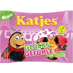 10 x KATJES Glücksgefelen /Happy Feelings caramelle di gomma vegan nuove dalla Germania - Foto 1 di 1
