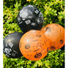 12" HALLOWEEN BALLOONS Skull TRICK TREAT COBWEB Decorations PARTIES PARTY SPOOKY