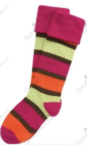 Gymboree Fall Homecoming Girls Socks Size 5/7 Knee Pink New Striped