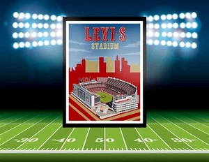 LEVIS STADIUM SAN FRANCISO 49ERS FAN MANCAVE POSTER PRINT GIFT NFL - Picture 1 of 11