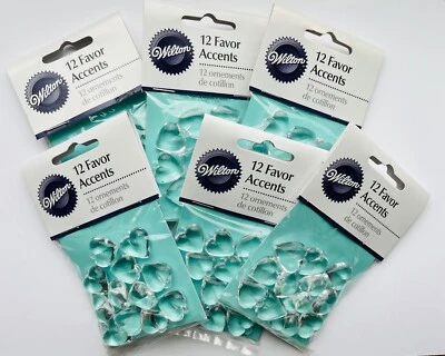 72 Wilton Novia Boda Acento Claro Corazón Corazones Favores Decoración Foto 1 de 2