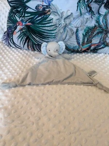 Mothercare elephant comforter Doudou grey soft toy blue ears - Picture 1 of 5
