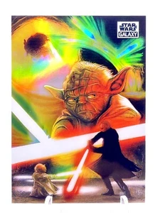 2021 Topps Chrome Star Wars Galaxy Dueling With Dooku Refractor #86 - Picture 1 of 2