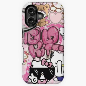 Hello Kitty punk graffiti art Funny Vintage Gift iPhone Tough Case - Picture 1 of 1