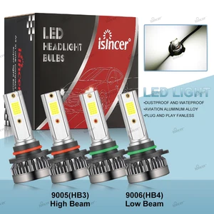 9005 9006 Kit Faros LED Combo Bombillas 6500K Alto Bajo Haz Súper Blanco Brillante - Imagen 1 de 16