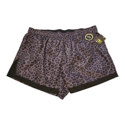 Pantalones Cortos de Correr Athletic Works Para Mujer Talla XXL Negro Gris Leopardo Cintura Elástica Foto 1 de 4
